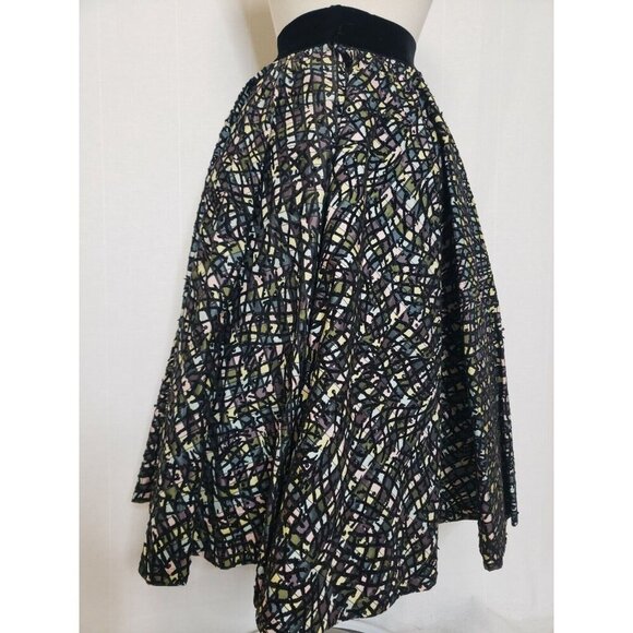 Vintage 50s Atomic Joe Davidson Originals Circle Skirt MidCentury Flocked - Picture 7 of 12